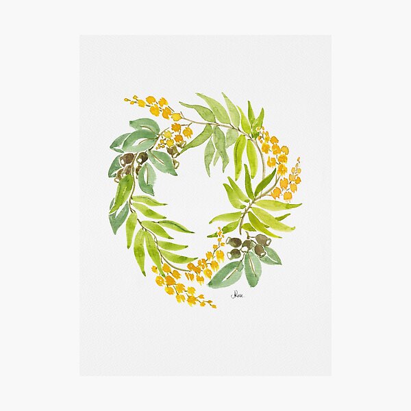 Item preview, Wattle Christmas Wreath designed and sold by JRoseDesign.
