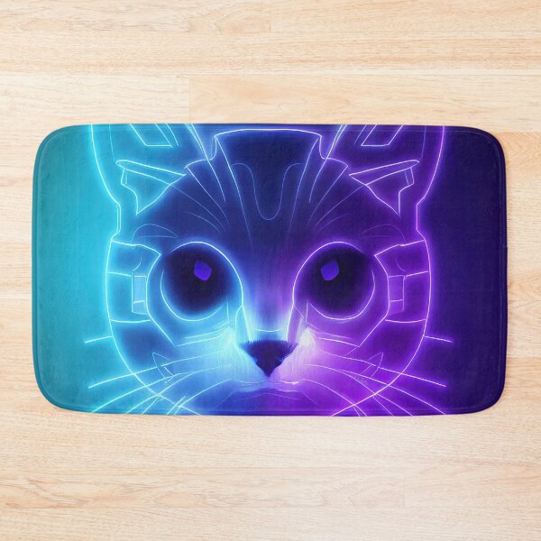Item preview, Gato feliz en neón estilo Cyberpunk 3 designed and sold by Laguardia3D.