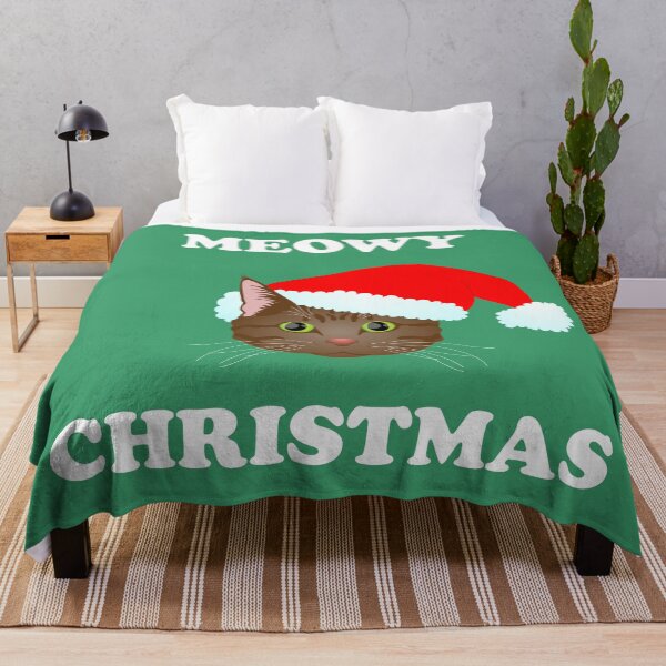 Item preview, Meowy Christmas: Brown Tabby (White) designed and sold by Zia Frazier.