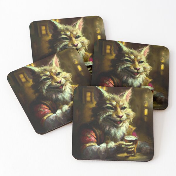 Item preview, Barney the Cat, jovial at the tavern (Realism) designed and sold by thecatandkettle.