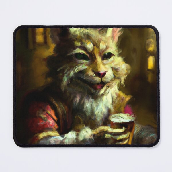 Item preview, Barney the Cat, jovial at the tavern (Realism) designed and sold by thecatandkettle.
