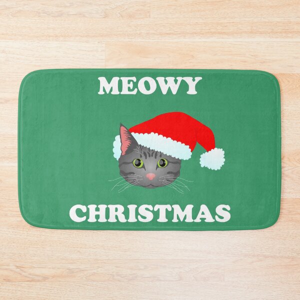 Item preview, Meowy Christmas: Grey Tabby (White) designed and sold by Zia Frazier.