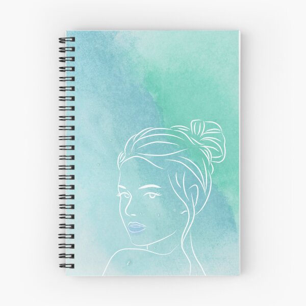 Item preview, Aesthetic outlined woman with blue and green background designed and sold by selmaal.