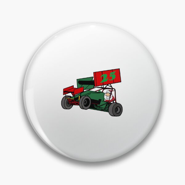 Item preview, Sprint Car Lovers Santa Driving Dirt Track Racing Sprint Car  designed and sold by zmeiagrelhan.