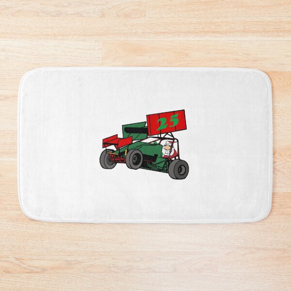 Item preview, Sprint Car Lovers Santa Driving Dirt Track Racing Sprint Car  designed and sold by zmeiagrelhan.