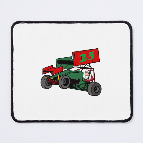 Item preview, Sprint Car Lovers Santa Driving Dirt Track Racing Sprint Car  designed and sold by zmeiagrelhan.