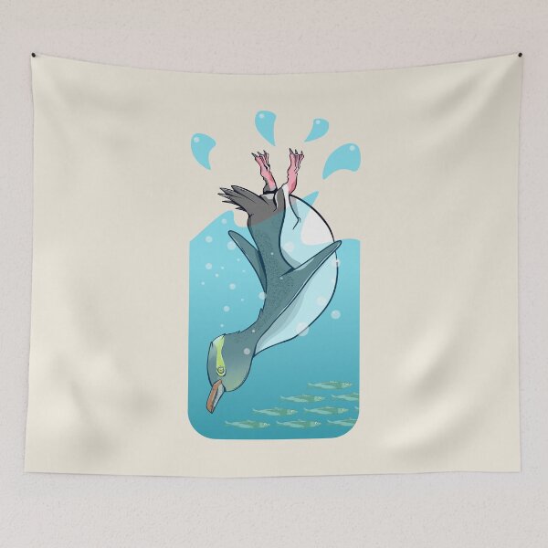 Item preview, Hoiho Yellow Eyed Penguin designed and sold by piedaydesigns.