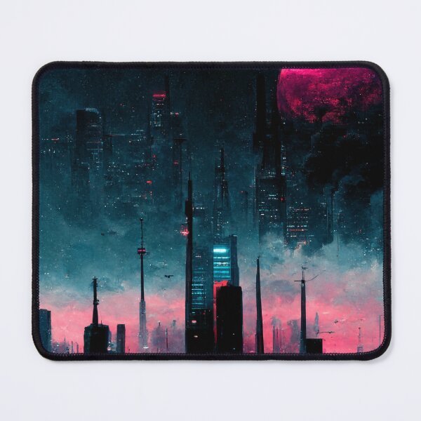 Item preview, Futuristic City At Night (Neo Noir Blade Runner Theme Cityscape Vaporwave Poster) designed and sold by ZGigerBarker.
