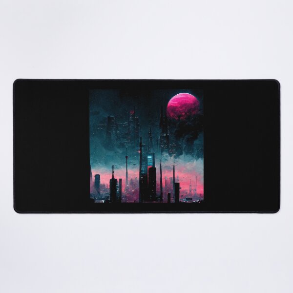 Item preview, Futuristic City At Night (Neo Noir Blade Runner Theme Cityscape Vaporwave Poster) designed and sold by ZGigerBarker.