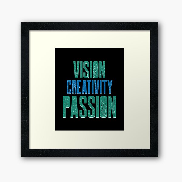 Item preview, Vision, Creativity, Passion designed and sold by SelectShirts.