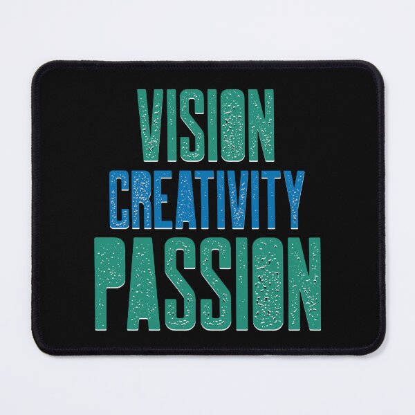 Vista previa del artículo con la obra «Visión, Creatividad, Pasión», diseñado y vendido por SelectShirts.