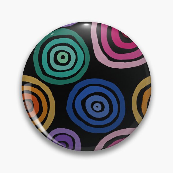 Item preview, Multicolor painted rainbow circles designed and sold by LuckyJuniperCo.