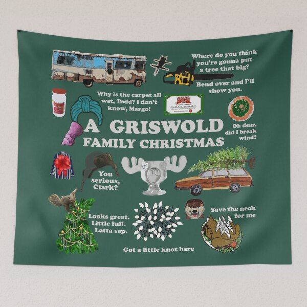 Item preview, Vintage Green Christmas Vacation Holiday Family Traditions designed and sold by happyholidayfan.
