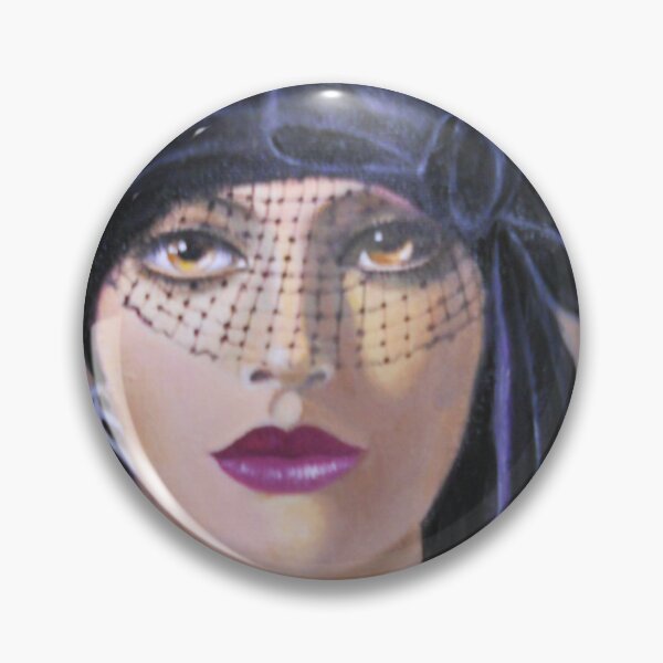 Item preview, Lady wearing a black hat designed and sold by Dian Bernardo.