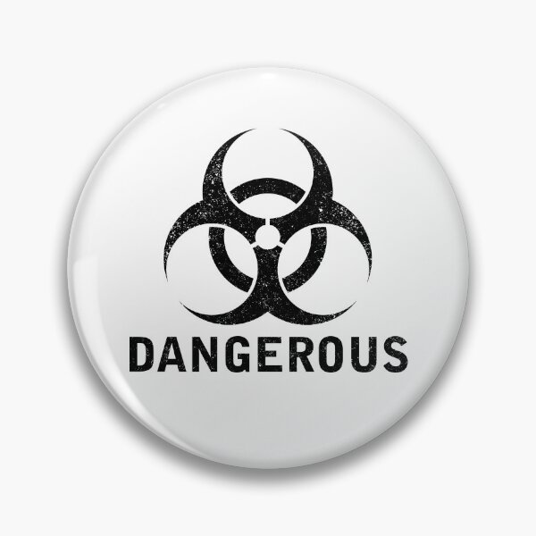 Item preview, DANGEROUS word with Biohazard symbol designed and sold by Dreamakerstudio.