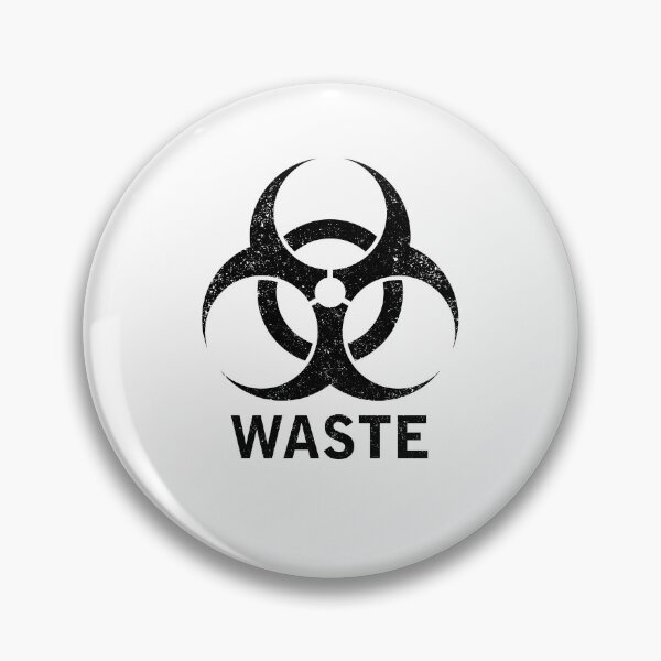 Item preview, Waste word with Biohazard symbol designed and sold by Dreamakerstudio.