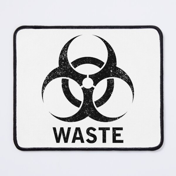Item preview, Waste word with Biohazard symbol designed and sold by Dreamakerstudio.