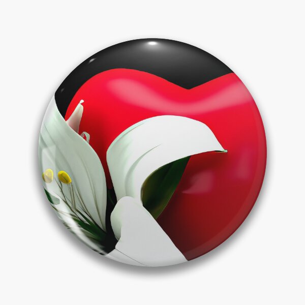Item preview, 3D Look Artificial Intelligence Art Saint Joseph's Heart with a White Lily designed and sold by Artist4God.