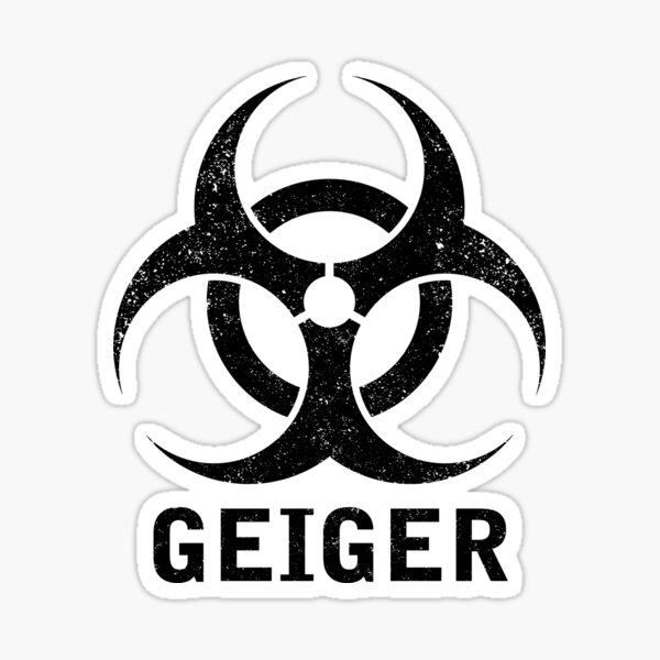 Artikel-Vorschau von GEIGER-Wort mit Biohazard-Symbol, designt und verkauft von Dreamakerstudio.