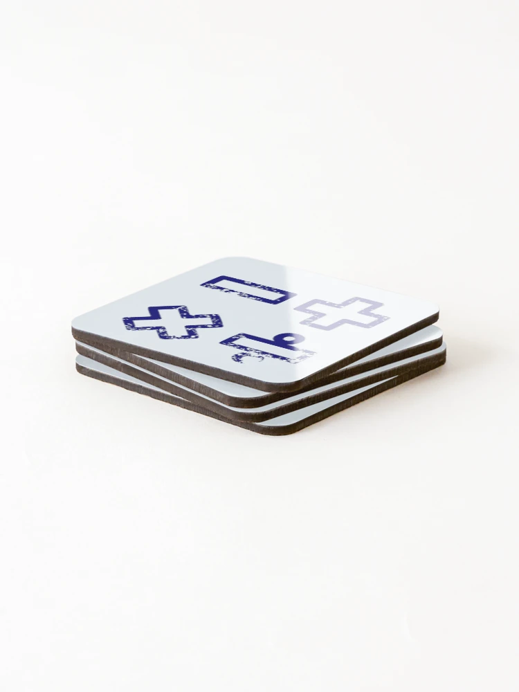 Thumbnail 4 of 5, Coasters (Set of 4), Math Basic Operations: Addition, Subtraction, Multiplication, Division designed and sold by MathVerge.