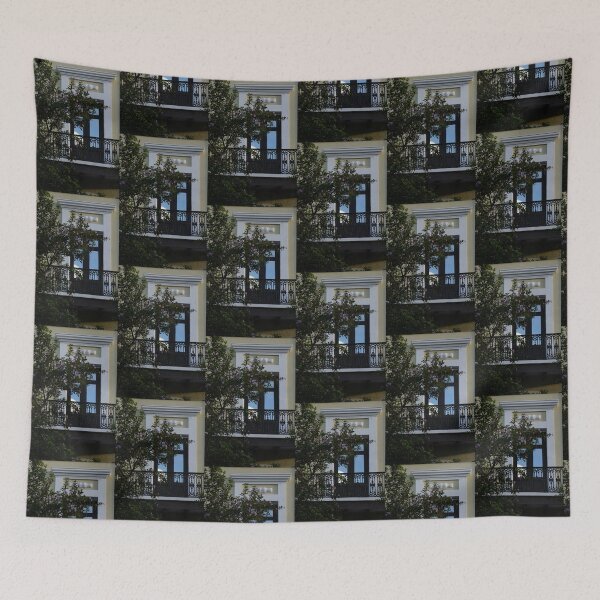 Item preview, Elegant Tropical Balcony - the Beautiful Colonial Architecture of Old San Juan, Puerto Rico designed and sold by Georgia Mizuleva.