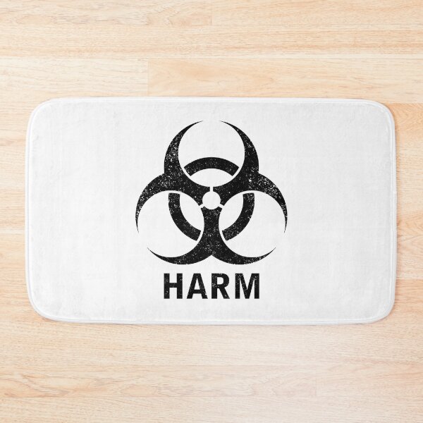 Item preview, HARM word with Biohazard symbol designed and sold by Dreamakerstudio.