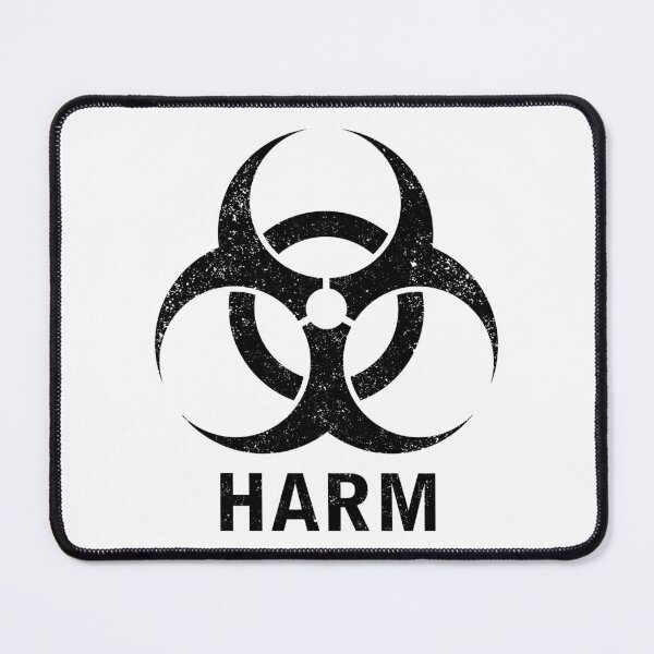 Item preview, HARM word with Biohazard symbol designed and sold by Dreamakerstudio.
