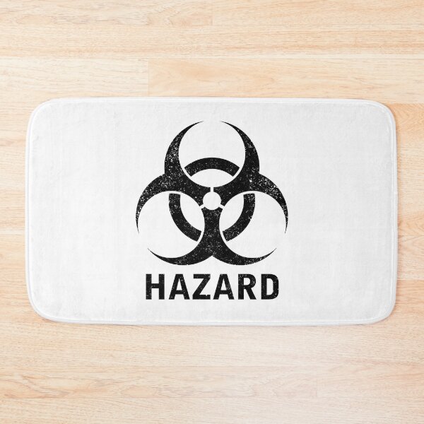 Item preview, HAZARD word with Biohazard symbol designed and sold by Dreamakerstudio.