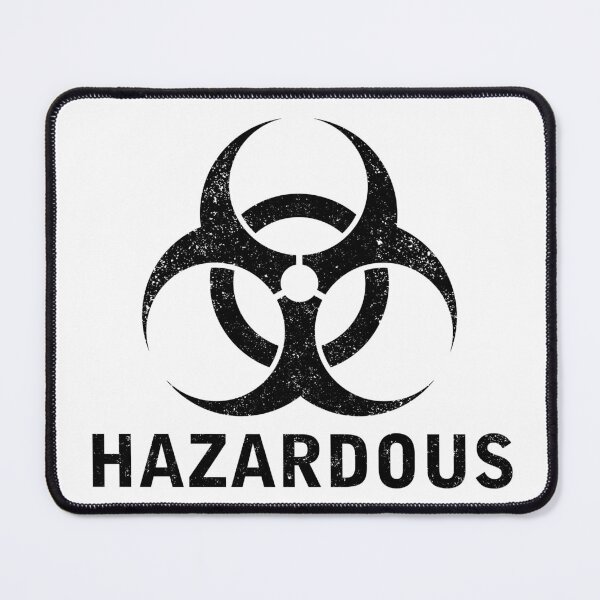 Item preview, HAZARDOUS word with Biohazard symbol designed and sold by Dreamakerstudio.
