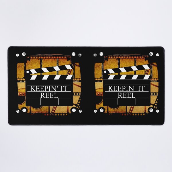 Vista previa del artículo con la obra «Divertida película con motivo de claqueta "Keepin' It Reel"», diseñado y vendido por Write-to-Rebel.