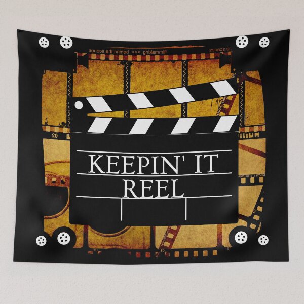 Item preview, Funny "Keepin' It Reel" clapper board motif film designed and sold by Write-to-Rebel.