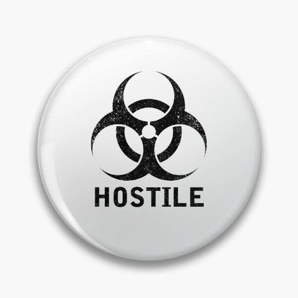 Item preview, HOSTILE word with Biohazard symbol designed and sold by Dreamakerstudio.
