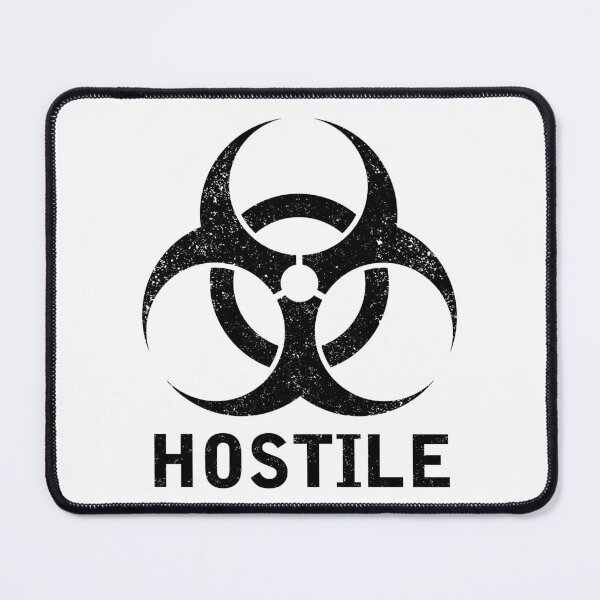 Item preview, HOSTILE word with Biohazard symbol designed and sold by Dreamakerstudio.