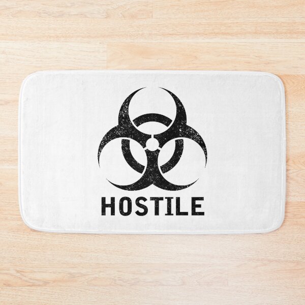 Item preview, HOSTILE word with Biohazard symbol designed and sold by Dreamakerstudio.