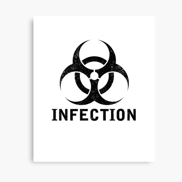 Biohazard Symbol Contamination Epidemic Stylized Grunge Sticker