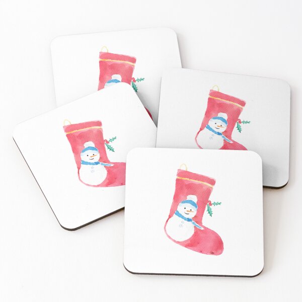 Item preview, christmas secret Santa socks  watercolour painting  designed and sold by SelenePaintings .