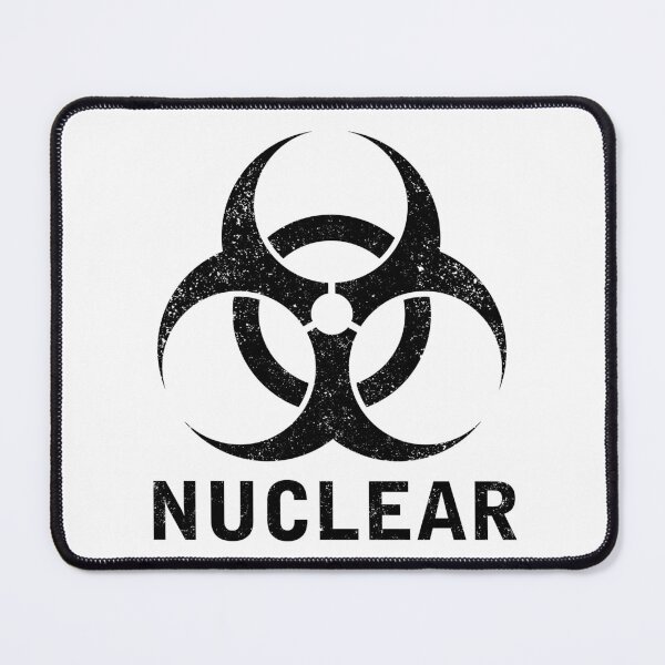 Item preview, NUCLEAR word with Biohazard symbol designed and sold by Dreamakerstudio.