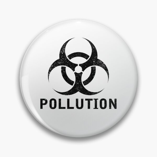Item preview, POLLUTION word with Biohazard symbol designed and sold by Dreamakerstudio.