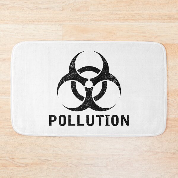 Item preview, POLLUTION word with Biohazard symbol designed and sold by Dreamakerstudio.