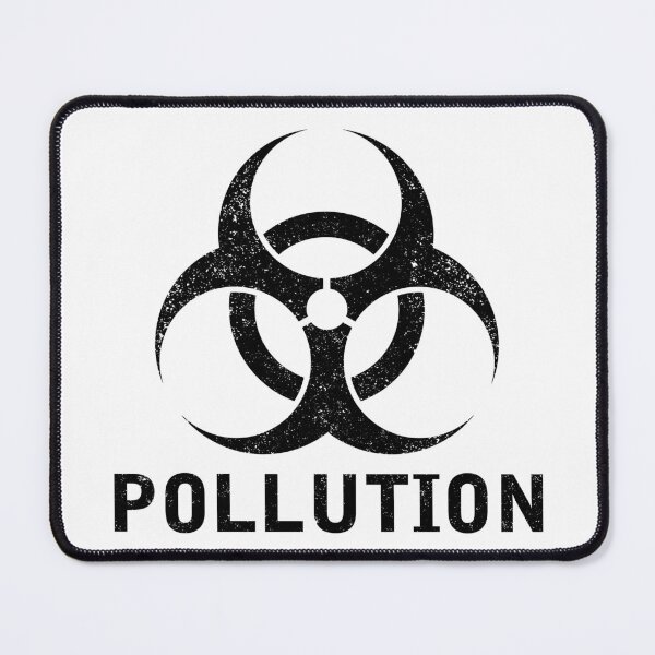 Item preview, POLLUTION word with Biohazard symbol designed and sold by Dreamakerstudio.