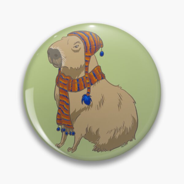 Item preview,  Anime-style Capybara Just Sitting There with Hat and Scarf designed and sold by RJKpoyp.