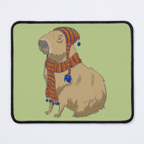 Item preview,  Anime-style Capybara Just Sitting There with Hat and Scarf designed and sold by RJKpoyp.
