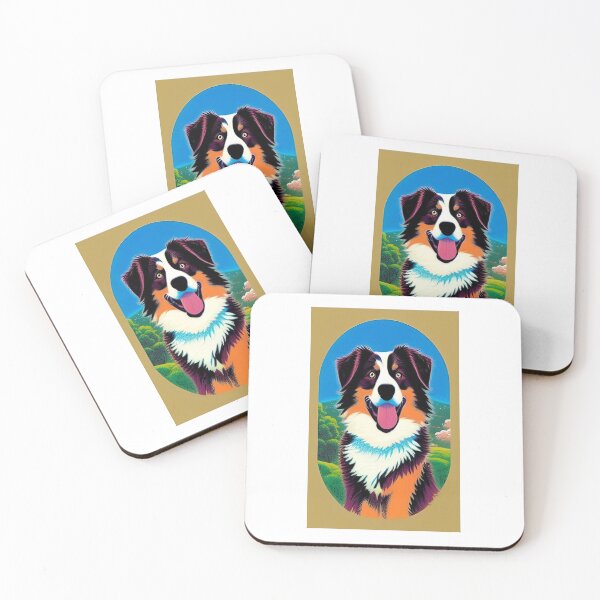 Item preview, Australian shepherd dog designed and sold by GroovyDino.