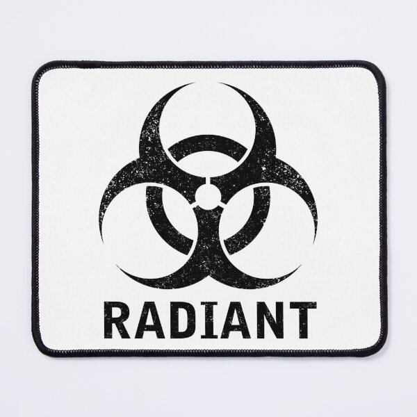 Item preview, RADIANT word with Biohazard symbol designed and sold by Dreamakerstudio.