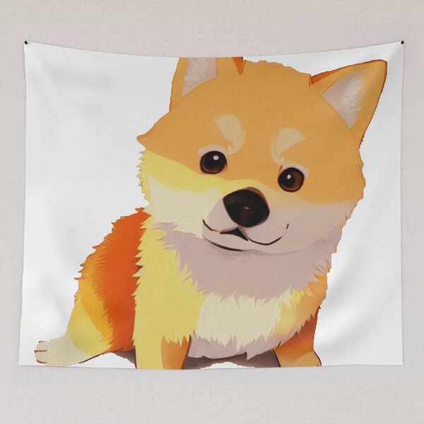 Item preview, A cute portrait of a shiba inu dog designed and sold by Pinghing.