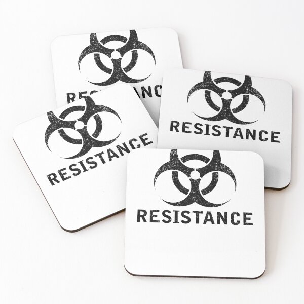 Item preview, RESISTANCE word with Biohazard symbol designed and sold by Dreamakerstudio.
