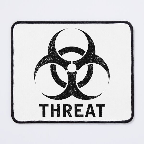 Item preview, THREAT word with Biohazard symbol designed and sold by Dreamakerstudio.