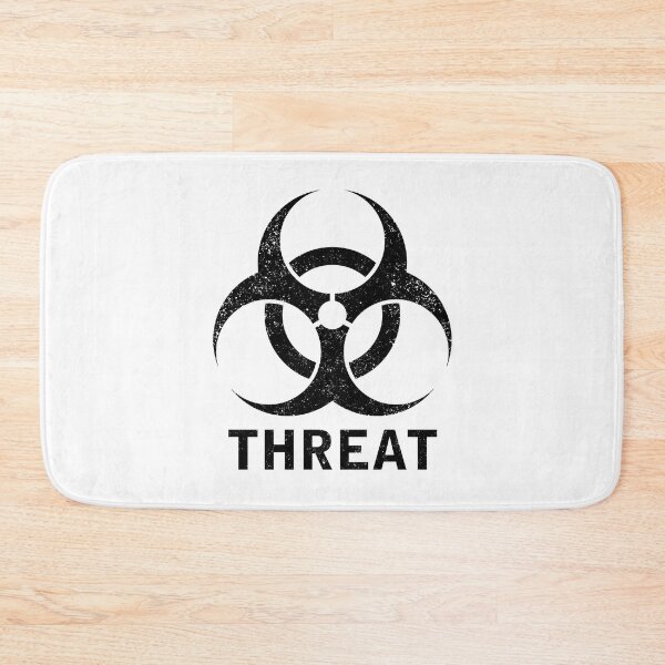 Item preview, THREAT word with Biohazard symbol designed and sold by Dreamakerstudio.