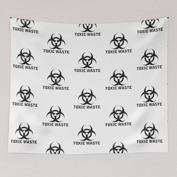 Item preview, TOXIC WASTE word with Biohazard symbol designed and sold by Dreamakerstudio.