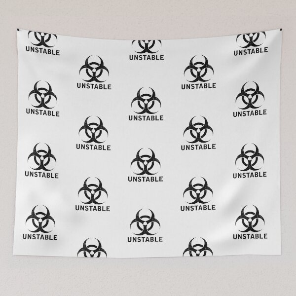 Item preview, UNSTABLE word with Biohazard symbol designed and sold by Dreamakerstudio.